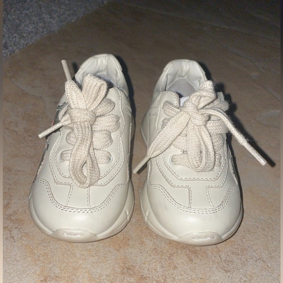 Baby Gucci Beige Multicolour Rhyton Strawberry Sneaker size 20 - Picture 4 of 9